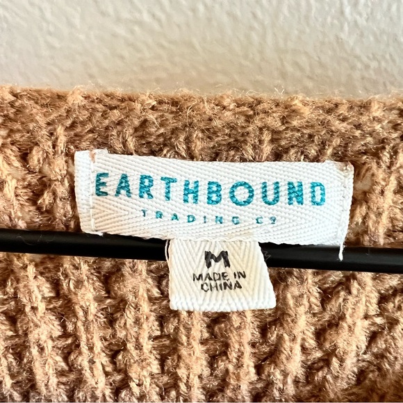 Earthbound Knit Tan Sweater - Adjustable length on front - Size US Women’s M - Picture 5 of 6